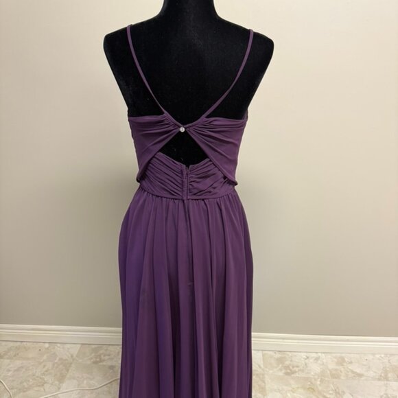 Beautiful Plum Mori Lee Bridesmaid Gown - Picture 2 of 7